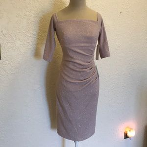 Eliza J champagne sparkly dress sz 2